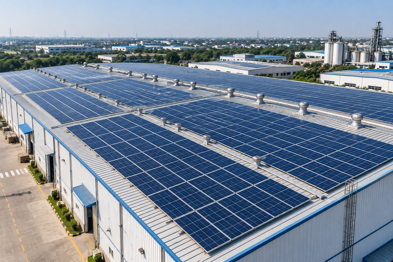 Industrial Rooftop Solar Installation